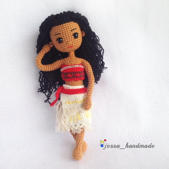 Moana Princess Inspired Crochet Doll Pattern amigurumi Doll