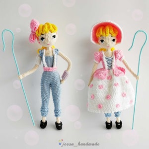 Toy Story Bo Peep with 2 Outfits Crochet Doll Pattern Amigurumi Doll Pattern / PDF Crochet Doll Pattern / English Pattern image 1