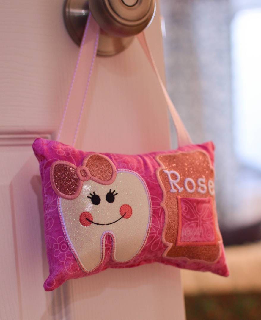 Personalized Girl Tooth Fairy Pillow Hanging Tooth Fairy Etsy
