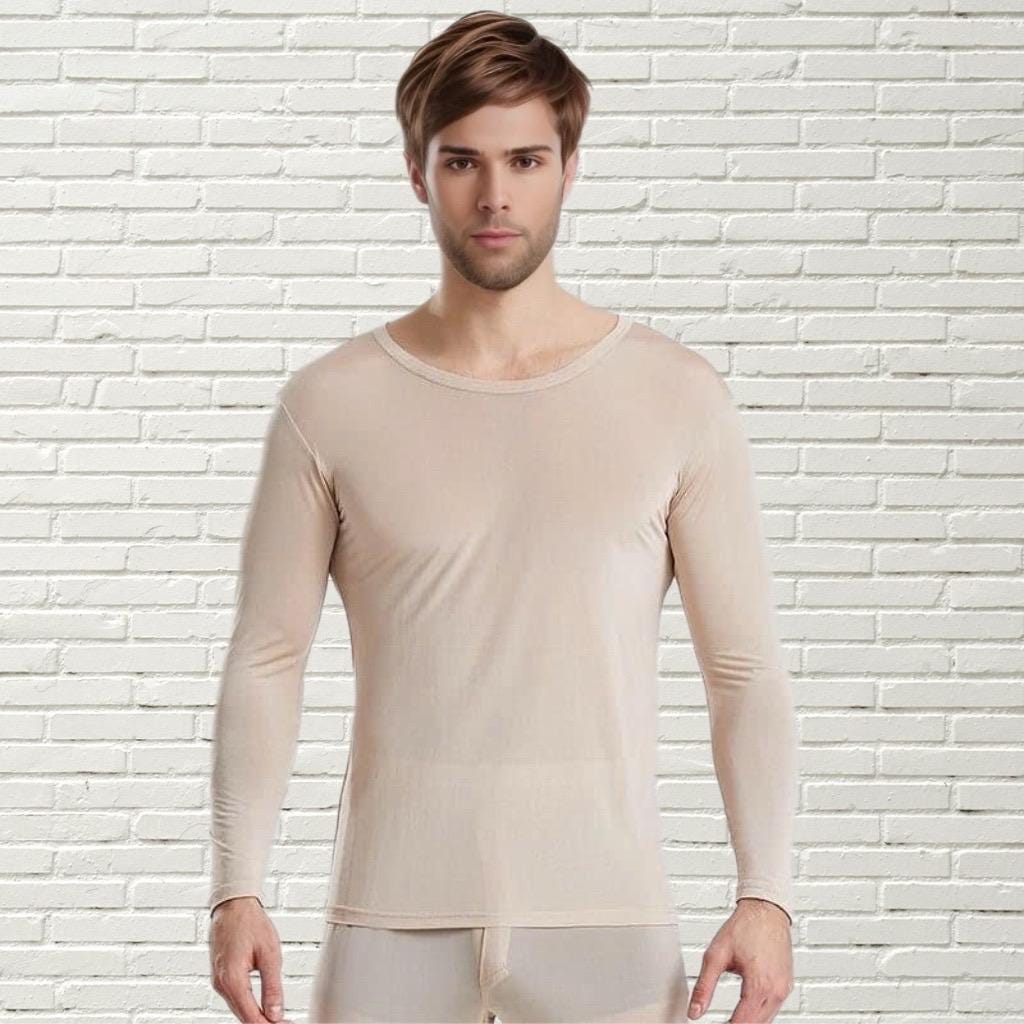 Men's Pure Milberry Silk Lightweight Thermal Underwear/base layer/ pajama Set