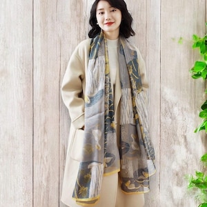 Pure Mulberry Silk shawl - Golden field