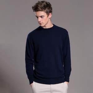 Men's Crew Neck 100% Cashmere Sweater