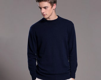 Men's Crew Neck 100% Cashmere Sweater