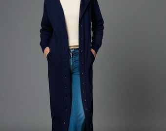 Luxury 100% Cashmere Hooded Sweater Coat - Hand Knitted Oversized Cardigan