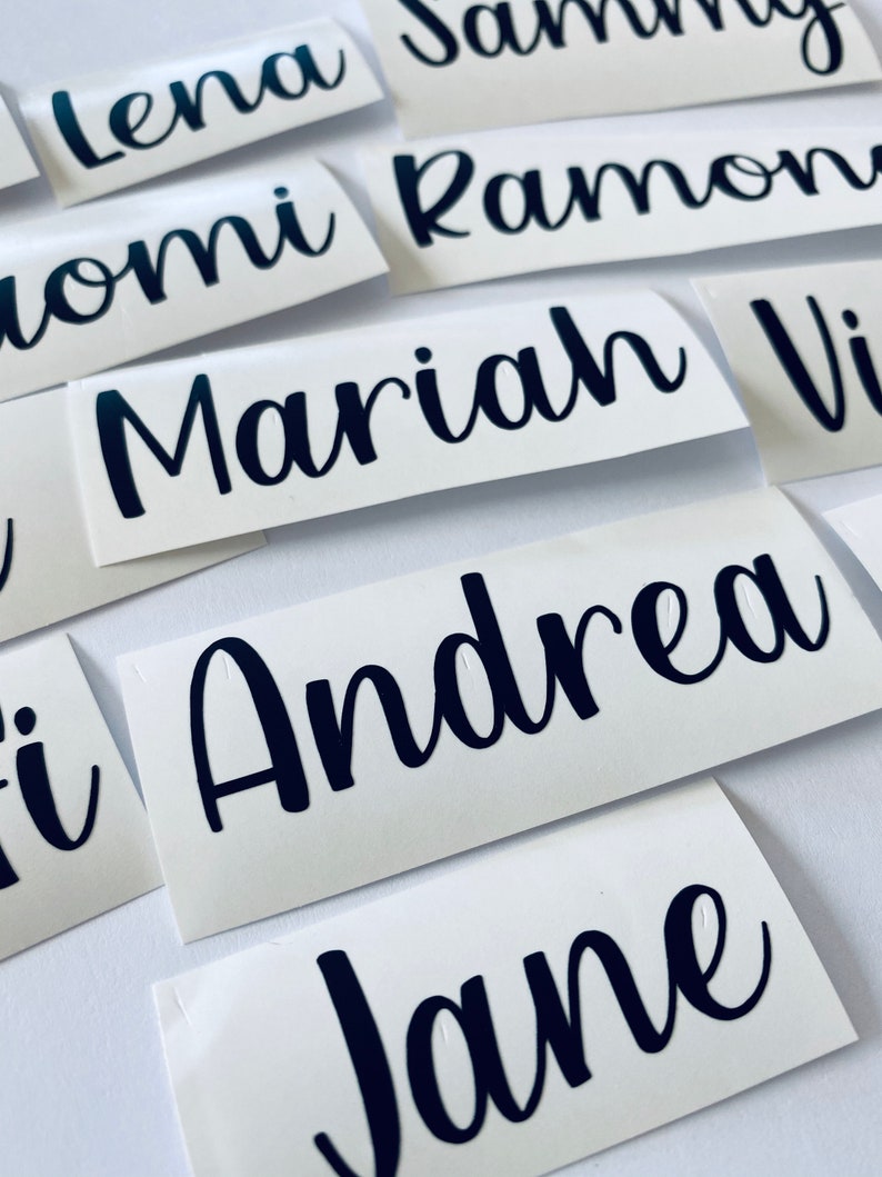 Personalised Vinyl Names Vinyl Sticker Name Decal | Etsy