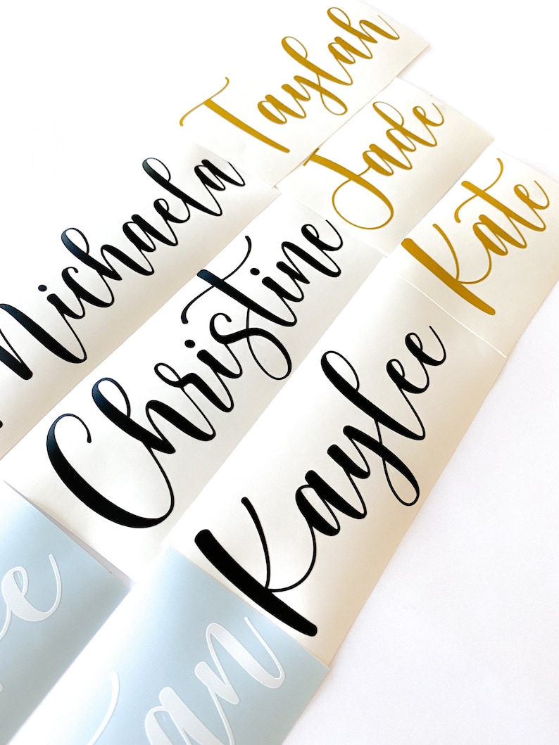 Personalised Vinyl Names Vinyl Sticker Name Decal Etsy