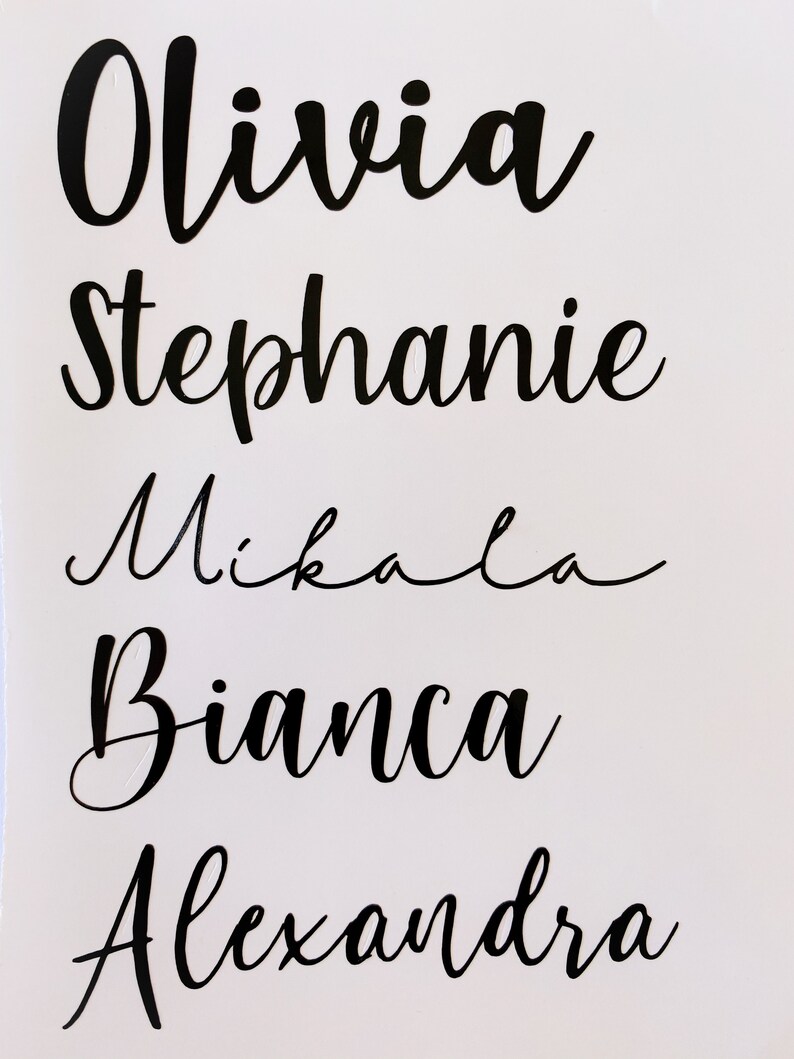 Personalised Vinyl Names Vinyl Sticker Name Decal Etsy