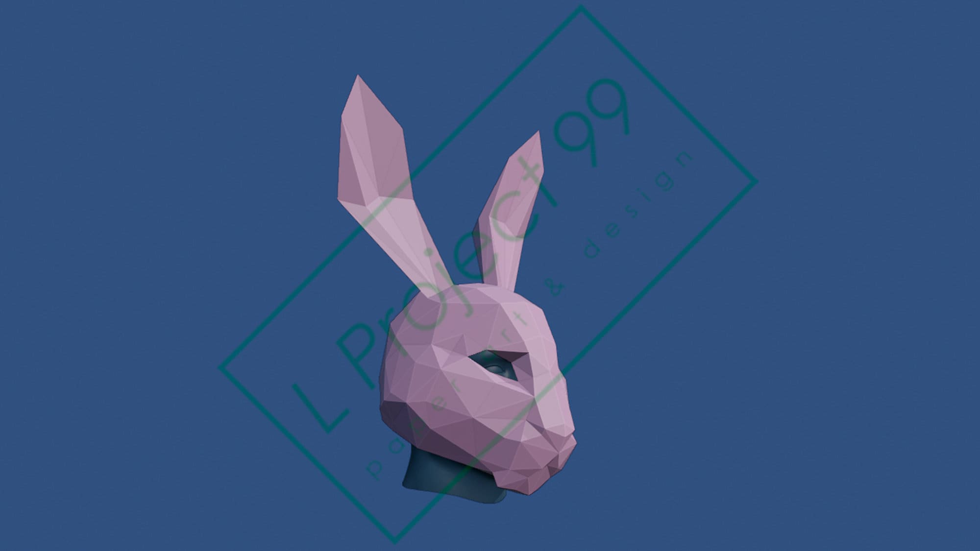 Cosplay Rabbit Mask Template Rabbit Mask. Bunny, Geometric ,template, DIY, Papercraft, PDF, Pattern ...