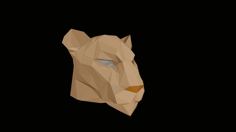 Lioness Mask Template. DIY Papercraft PDF Pattern Cosplay - Etsy