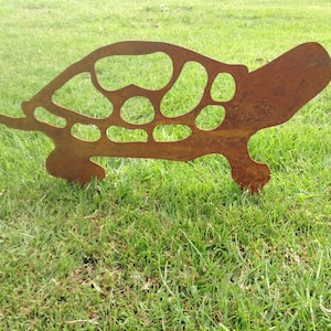 Tortoise Garden Decor / Metal Tortoise Ornament / Tortoise Garden Gift