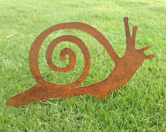 Rusty Snail Garden Decor / Snail Garden Stake Gift for Gardeners