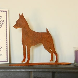 Pinscher Home Decor / Doberman Gift / Dog Shelf Decor / Pinscher Dog Decor / Rustic Dog Decoration - Doberman Decor / Miniature Pinscher Art