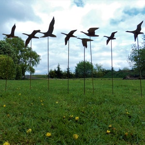 Large Flying Geese Garden Art Rusty Metal Geese Sculpture Etsy Large Flying Geese Garden Art Rusty Metal Geese Sculpture Etsy