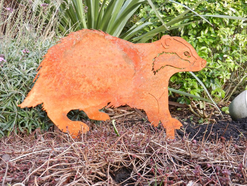 Rusty Metal Badger Garden Decor / Badger gift / Badger Etsy