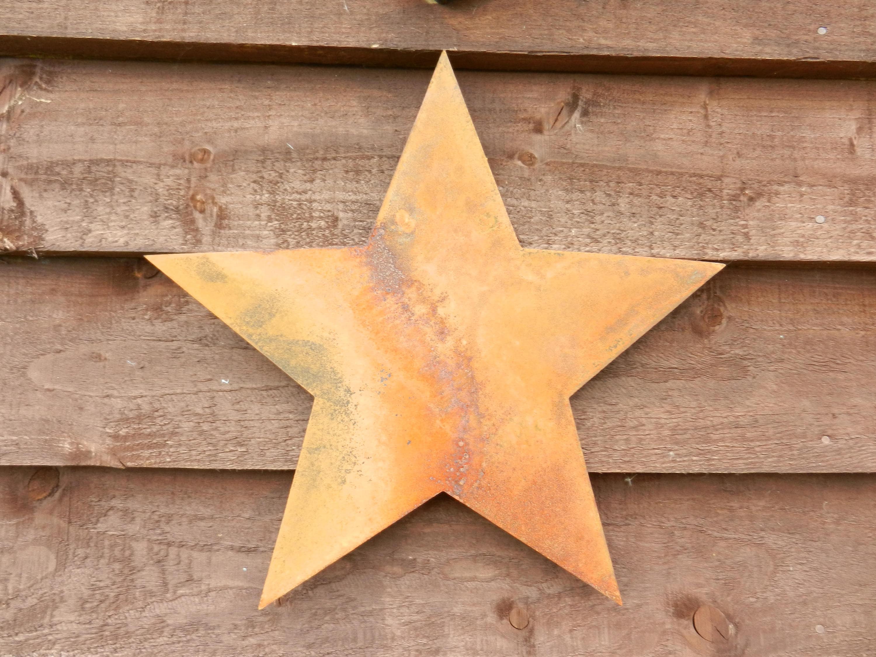 Rusty Metal Star Wall Decor / Metal Garden Wall Decor / Rustic Etsy