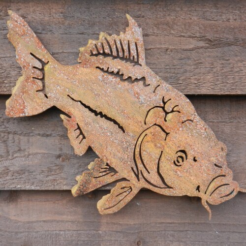 thumbnail image 2 of Large Steel Carp Fish Wall Art – Fishing Decor For Home, Man Cave, Garden 2 of 5
