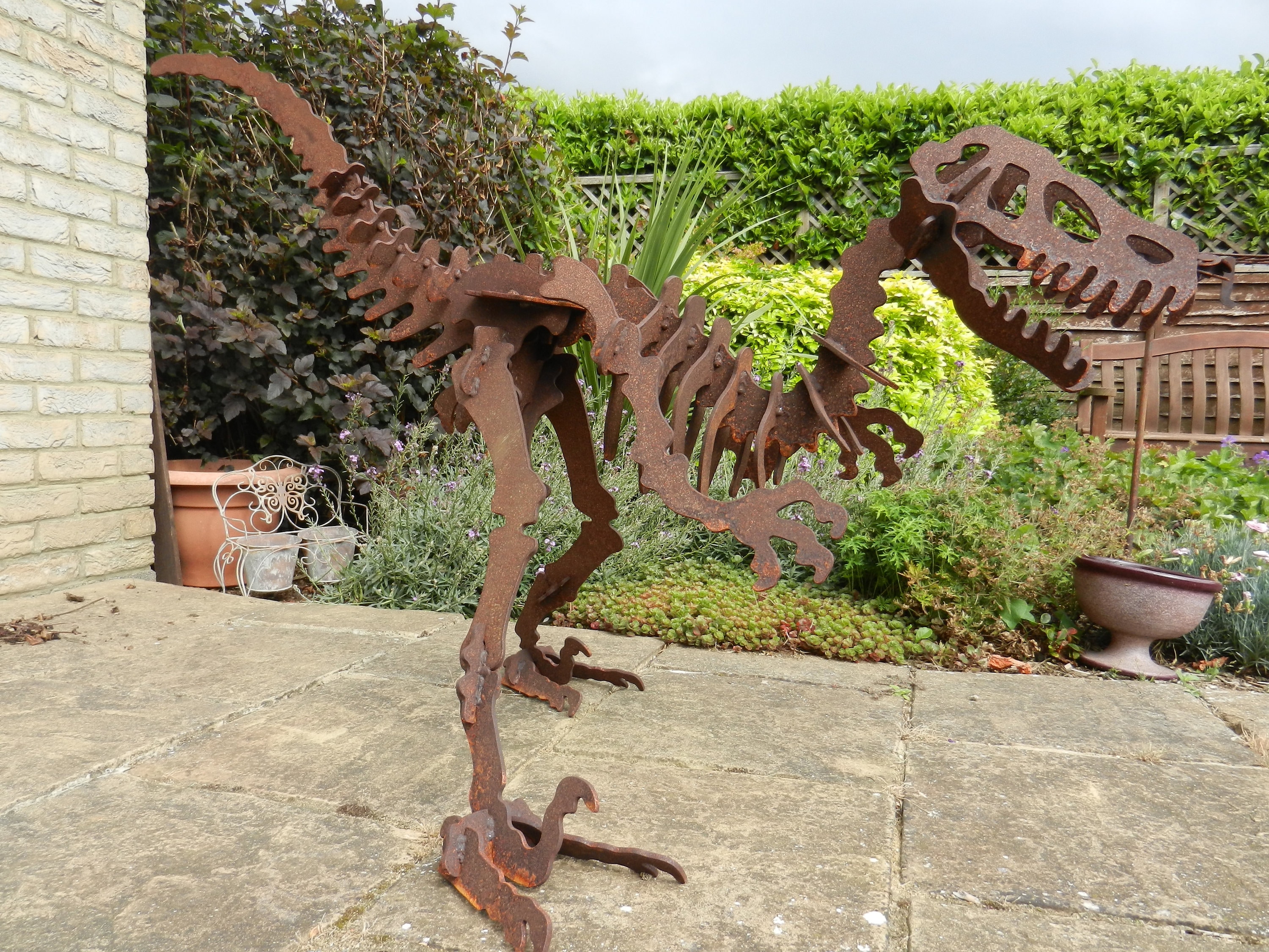 Metal Dinosaur Sculpture 1m / Giant TRex Dinosaur Garden Etsy