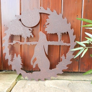 Moon Gazing Hare Gift / Star Gazing Hare Wall Decor / Nutbrown Hare Garden Decoration an unusual Garden Wall Decor