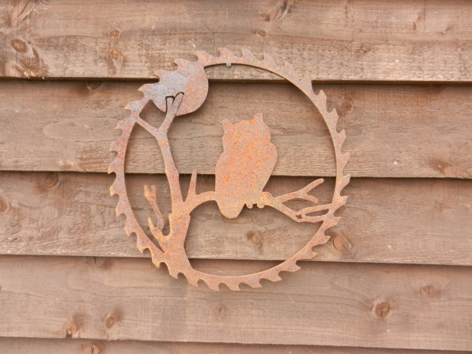 Owl Garden Wall Art / Rusty Metal Owl Garden Decoration / Owl Etsy UK