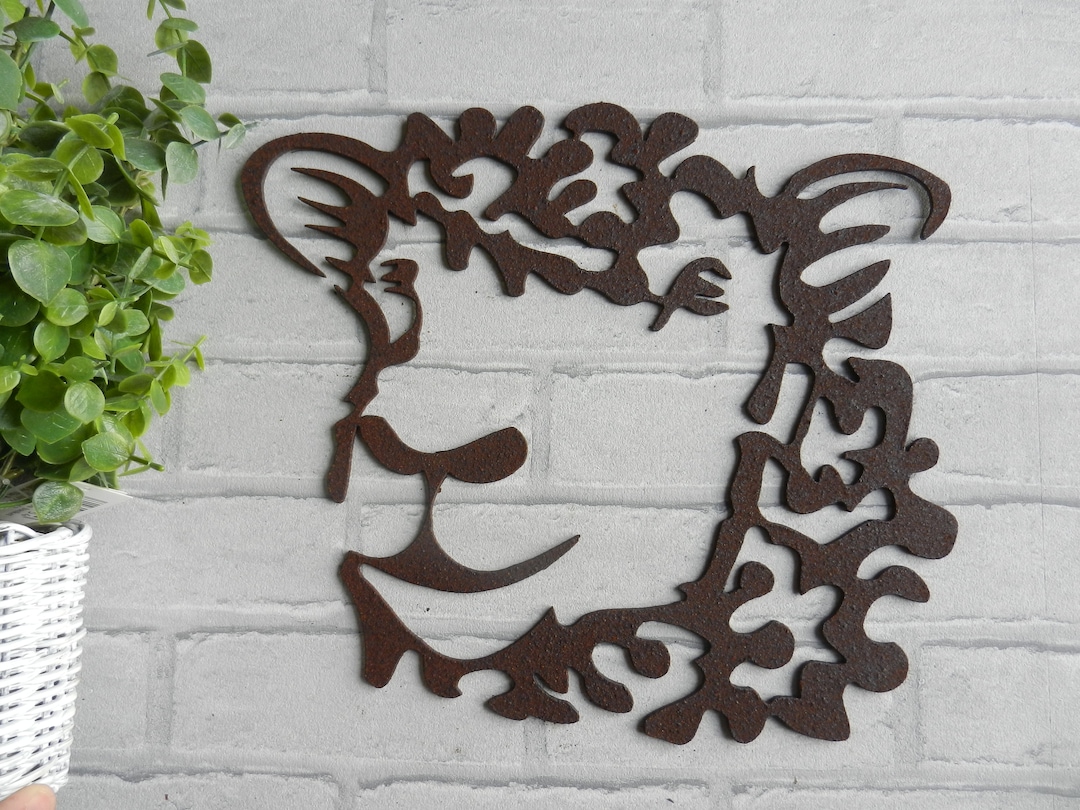 Sheep Garden Decor / Rusty Metal Sheep Wall Decor / Farmyard Sheep Gift ...