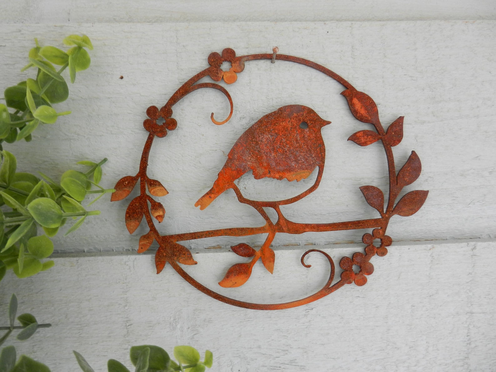 Robin Garden decor / Rusty Bird Wall Art / Mothers Day Gift / Etsy