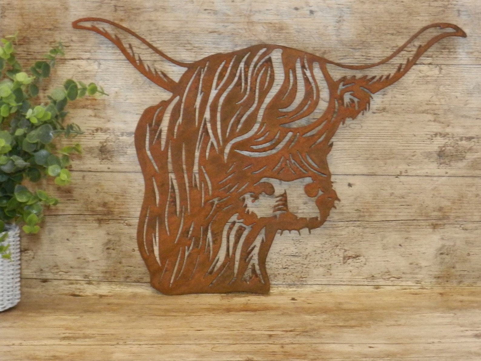 Highland Cow Wall Decor / Rusty Metal Highland Cow Garden Etsy