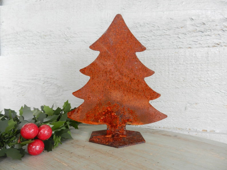 Rustic Christmas Tree Ornament / Rusty Metal Christmas Tree / Etsy UK