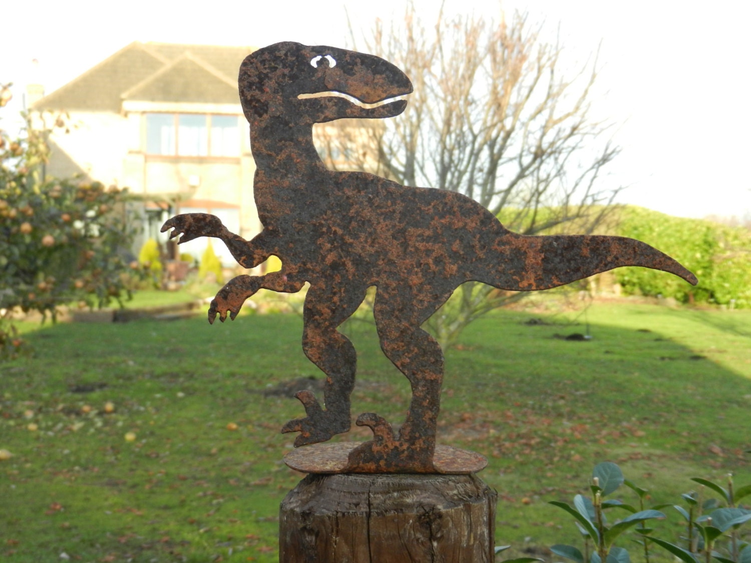 Dinosaur Garden Decor / TRex Metal Art / Jurassic Park Gift / Etsy