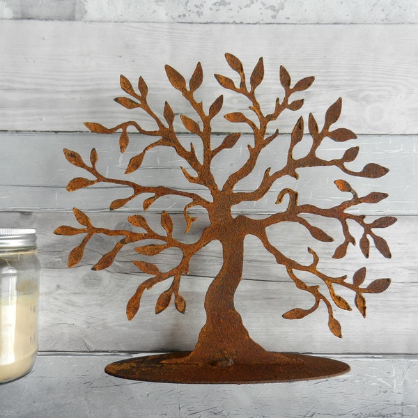 Tree of Life Home Decor / Rusty Metal Tree Ornament / Tree of Life Mantelpiece Decor / Rustic Tree Garden Decor / Metal Tree Decor MEDIUM