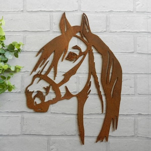 Rusty Metal Horse Head / Horse Garden Art / Rusty Metal Horse Garden Decoration / Horse Gift / Horse Wall Decor /Horse Garden Art/Garden Art