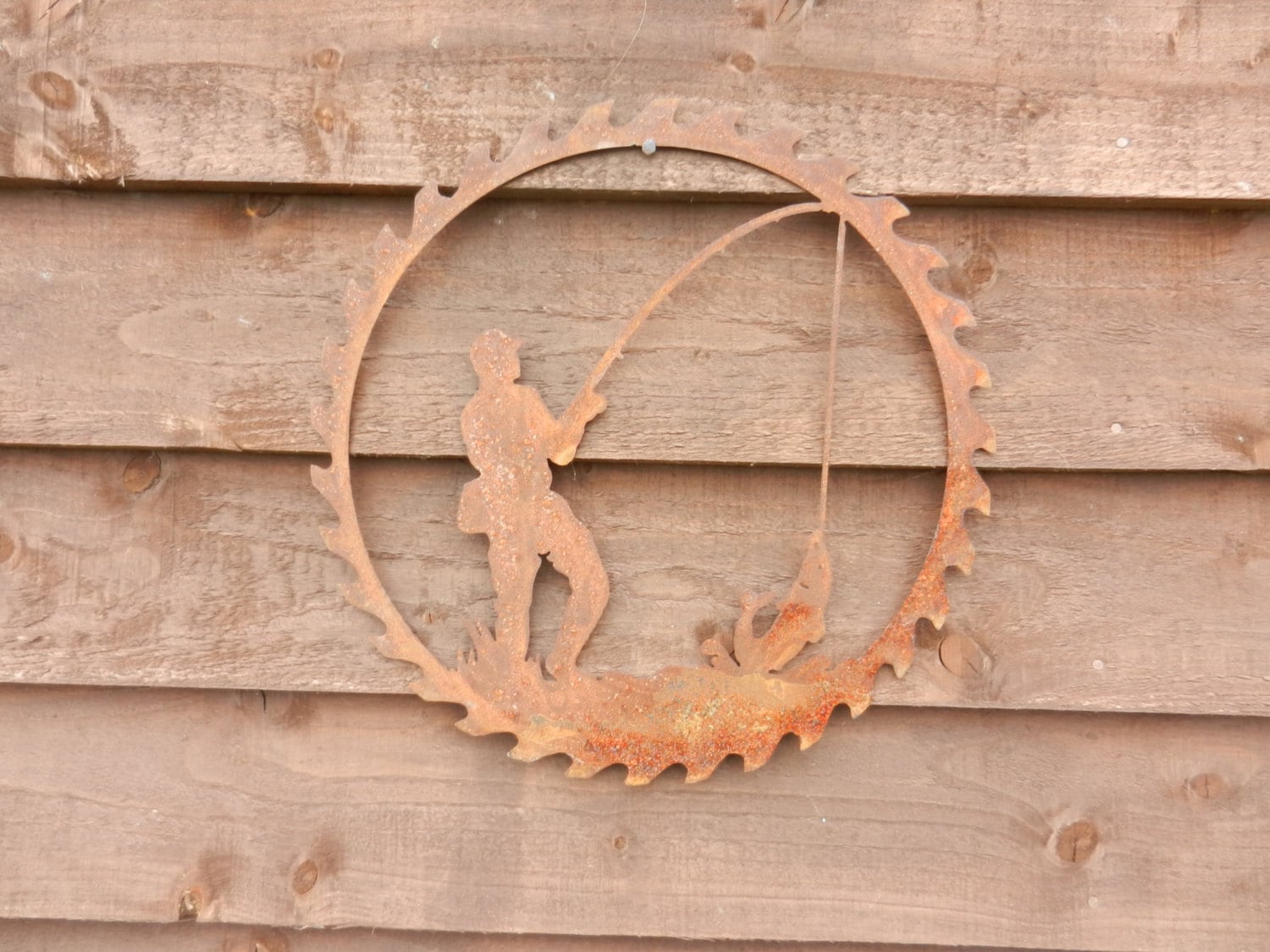 Fishing Wall Art / Rusty Metal Fish Decor / Fishing Gift / Etsy UK