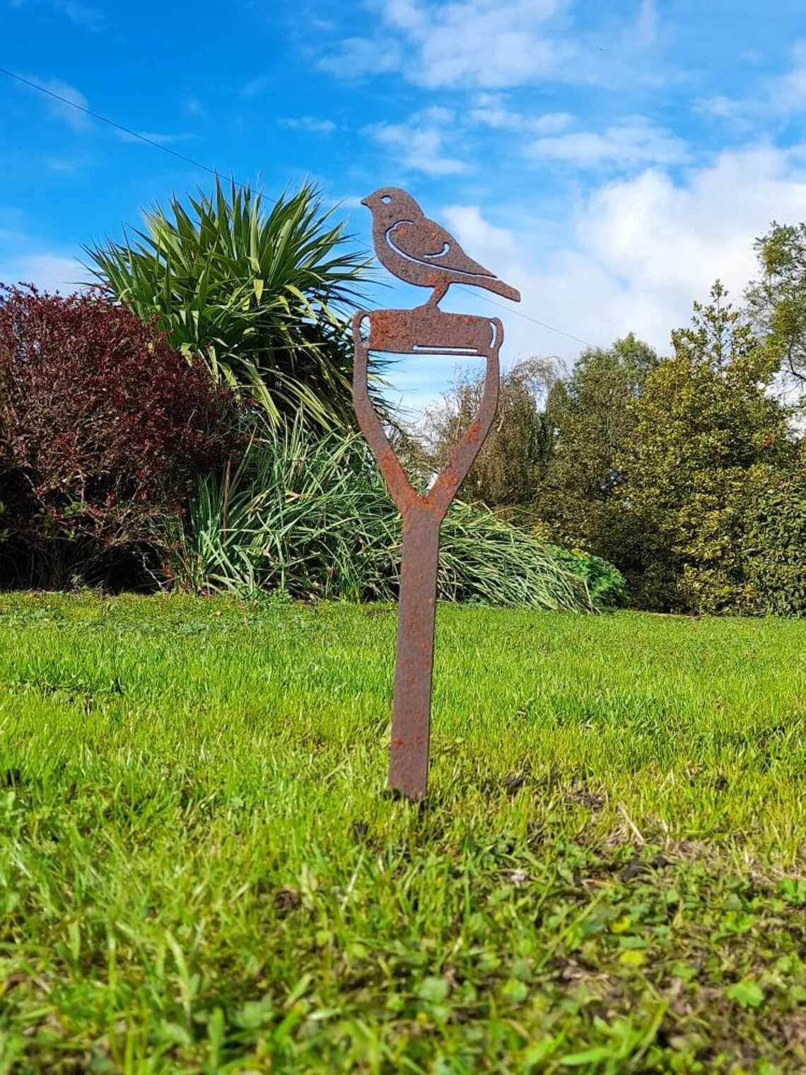 Bird Garden Decor / Rusty Bird Garden Gift / Rusty Metal Etsy UK