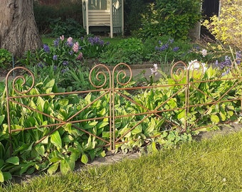 Rustic Hurdle Plant Support / Garden Edging / Rusty Metal Plant Supports / Hand Crafted Plant Supports / Lawn Edging / Metal Hurdles