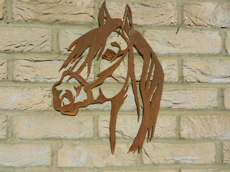 Rusty Metal Horse Head / Horse Garden Art / Rusty Metal Horse Etsy