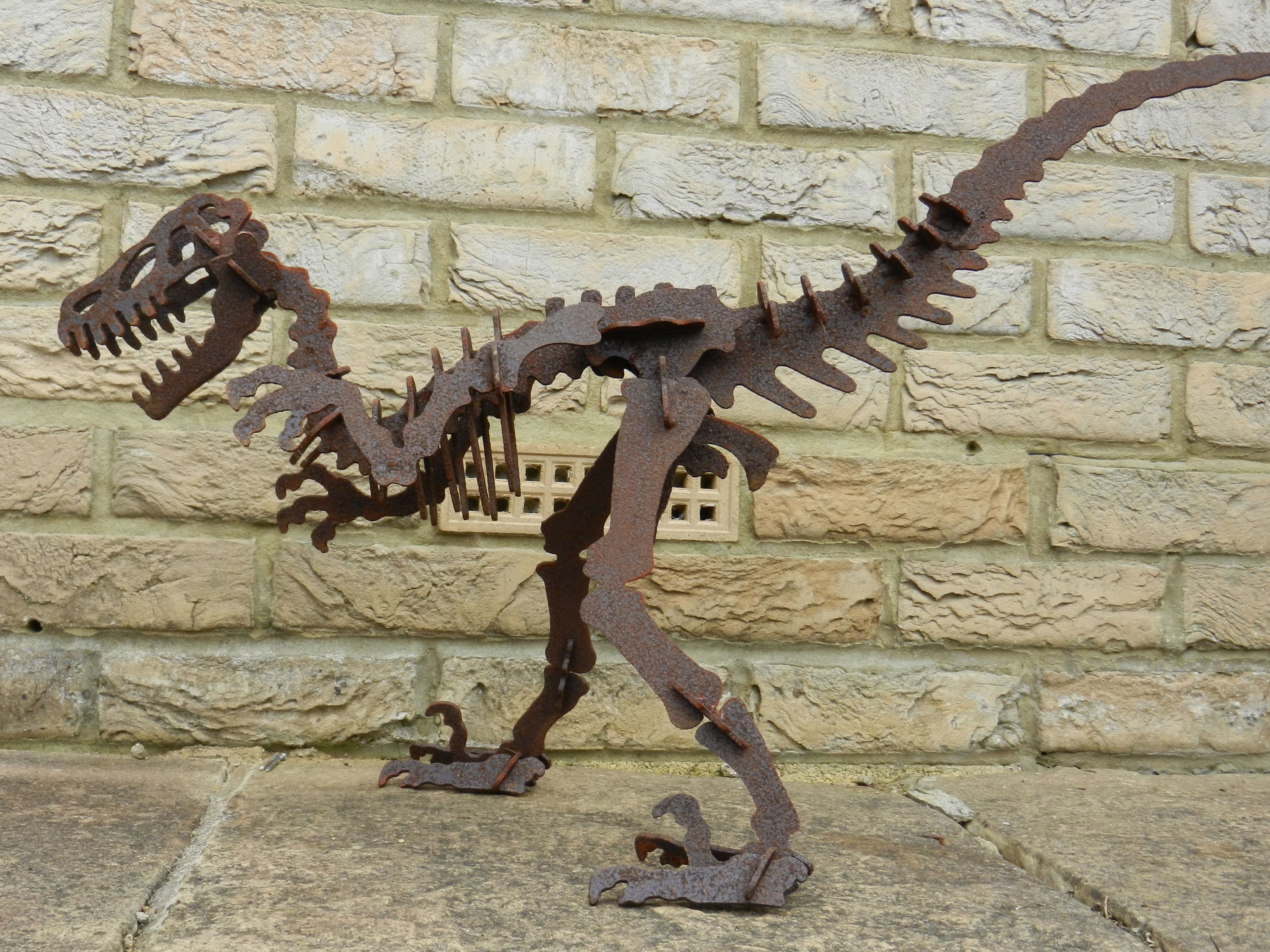 3D Rusty Metal Dinosaur 73cm / Trex Dinosaur Gift / Dinosaur Etsy