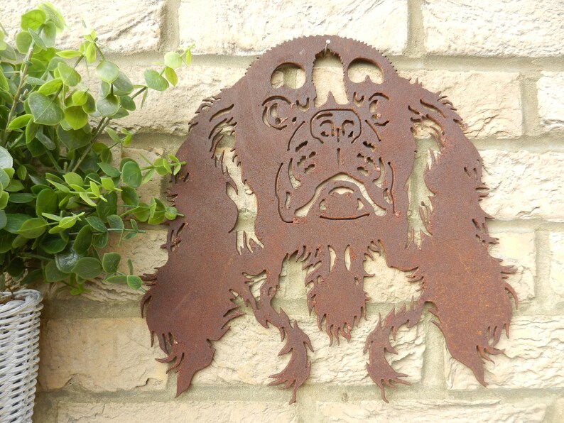 King Charles Spaniel Metal Wall Art Dog Garden - Collie Sheepdog Rusty Metal Dog Garden Art King Charles Spaniel Metal Wall Art Dog Garden - Collie Sheepdog Rusty Metal Dog Garden Art