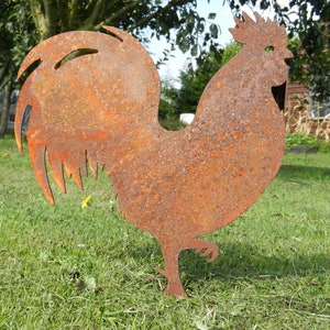 Rusty Metal Chicken & Easter Chicks / Easter Gift / Easter Chicken Garden Decor / Chicken gift / Metal Chicken/ Metal Garden Ornament Rooster