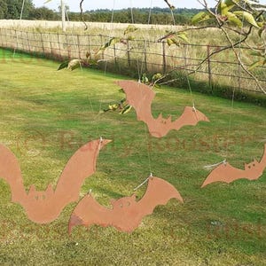 Rusty Metal Bats / Halloween Bats / Halloween Decoration / Halloween Bats image 2