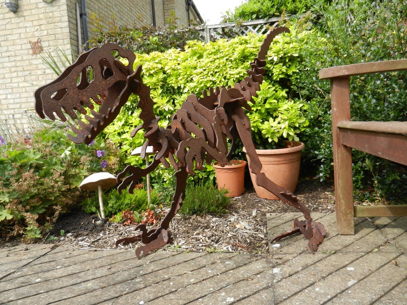 Metal Dinosaur Sculpture 1m / Giant TRex Dinosaur Garden Etsy