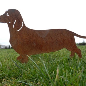 Dachshund Gift / Sausage Dog Garden Gift / Rusty Metal Dog Garden Stake / Rusty Metal Garden Art / Dachshund Memorial