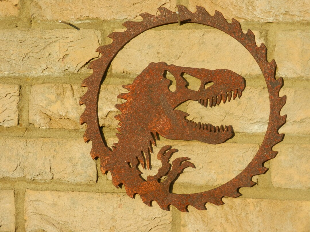 Dinosaur Wall Art / Jurassic Park Wall Art / Metal Dinosaur Garden