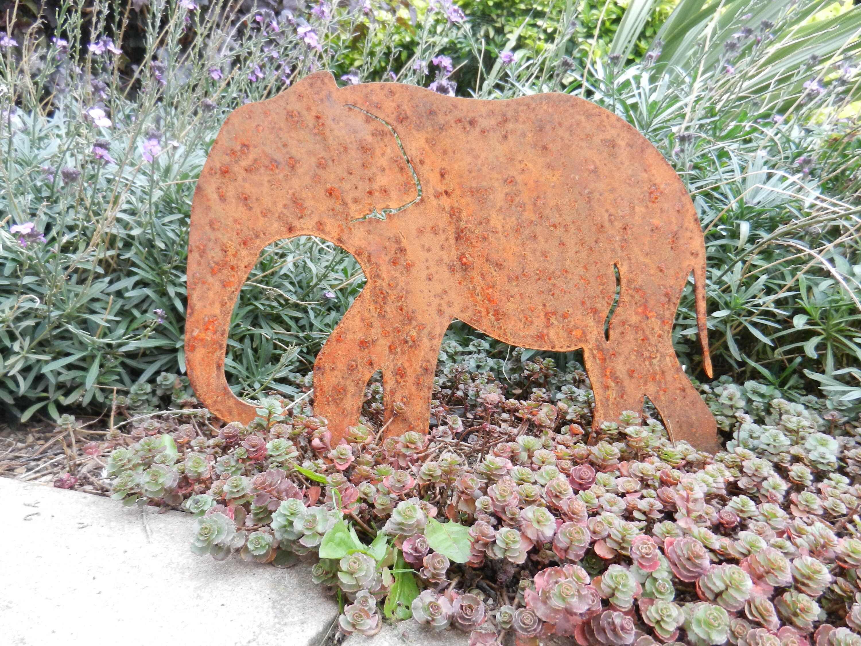 Rusty Metal Elephant Elephant Garden Art Elephant Gift Etsy