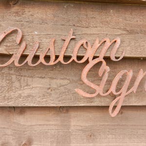 Custom Sign / Rusty Metal Sign / Bespoke Garden sign / Rustic Garden sign / House Sign / Garden Wall Decoration / Garden Wall Sign image 7