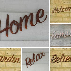 Custom Sign / Rusty Metal Sign / Bespoke Garden sign / Rustic Garden sign / House Sign / Garden Wall Decoration / Garden Wall Sign image 4