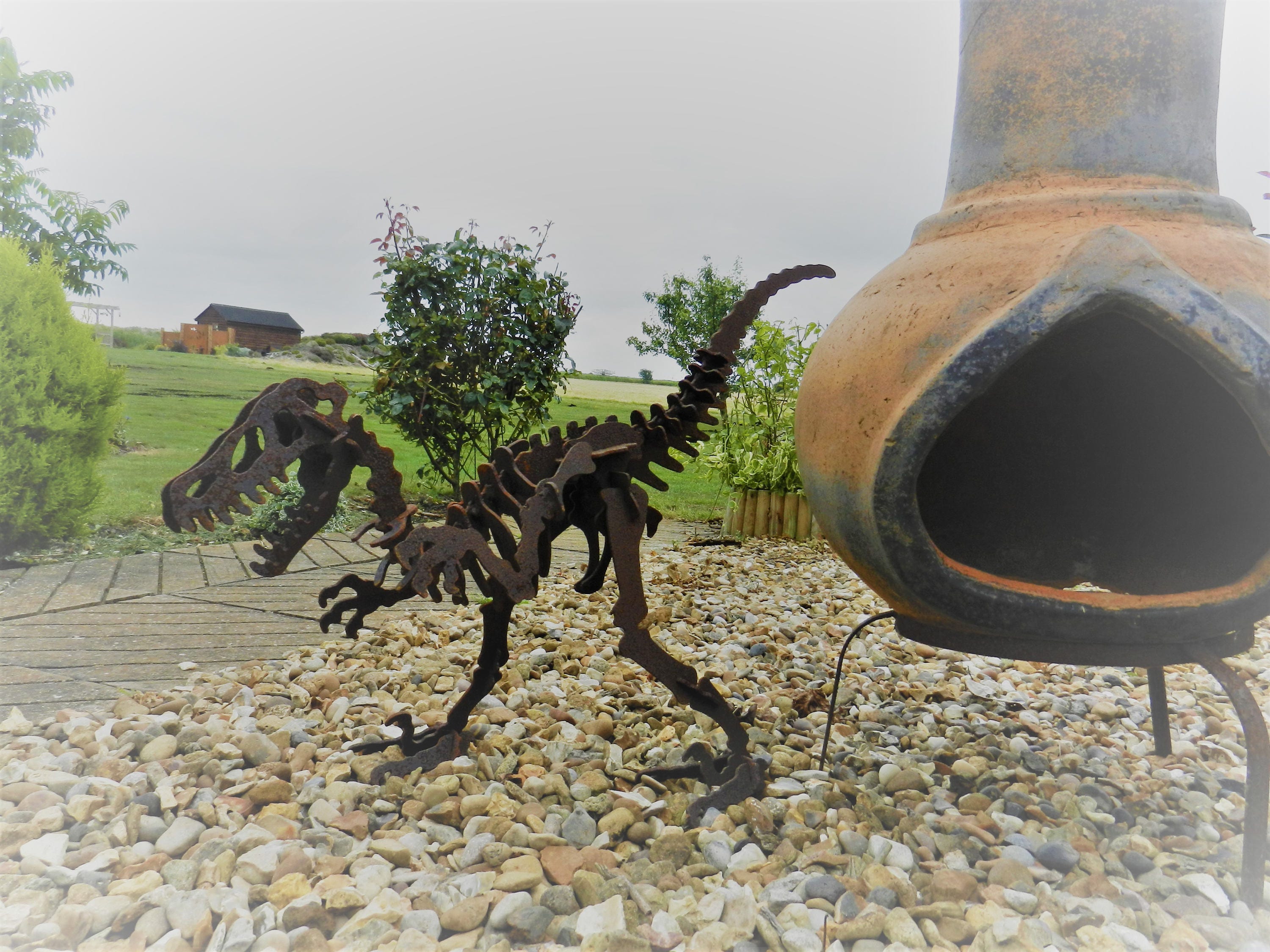 3D Rusty Metal Dinosaur 73cm / Trex Dinosaur Gift / Dinosaur Etsy