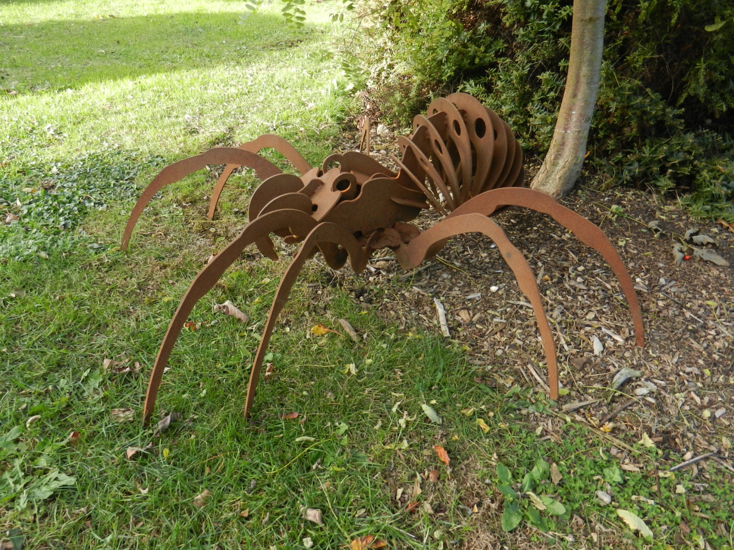 Giant Spider Sculpture / Spider Garden Centrepiece / 3D Metal Etsy