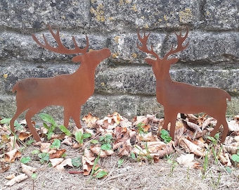 Rusty Metal Christmas Reindeer / Santa's Reindeer / Christmas Reindeer / Christmas Garden Decoration / Xmas / Christmas Sleigh