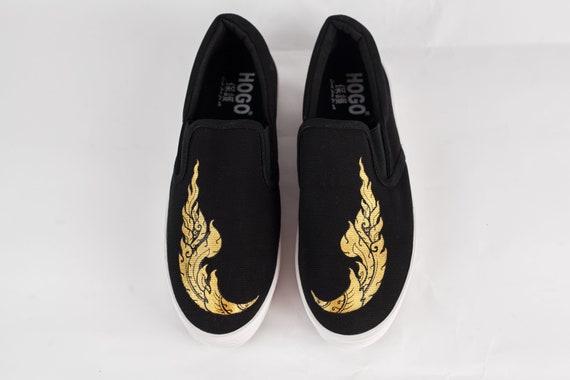 Loafers, Handpainted slip-ons, Canvas shoes, Sneak