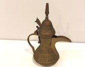 Vintage Brass Dallah, Middle Eastern Coffee Pot