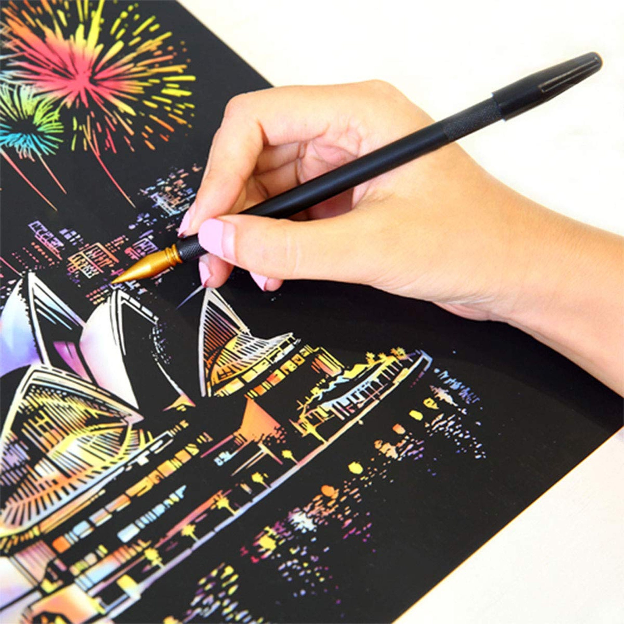 STL Scratch Art Pen set of 10 Japanese Art supplies Etsy